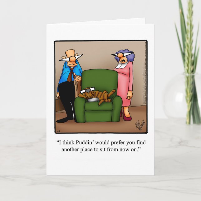 Tarjeta de felicitación de Dog Humor Blank (Anverso)
