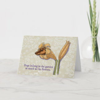 Tarjeta de felicitación de Dogflower