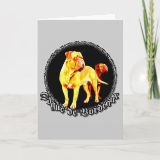 Tarjeta de felicitación de Dogue de bordeaux
