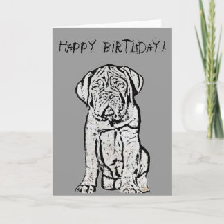 Tarjeta de felicitación de Dogue de Bordeaux del