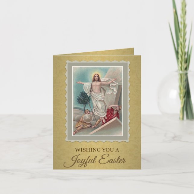 Tarjeta de felicitación de domingo feliz de Pascua (Anverso)