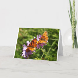 Tarjeta de felicitación de dos mariposas