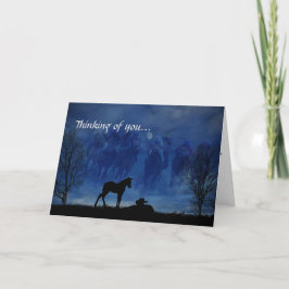 Tarjeta de felicitación de dos toros de caballo de