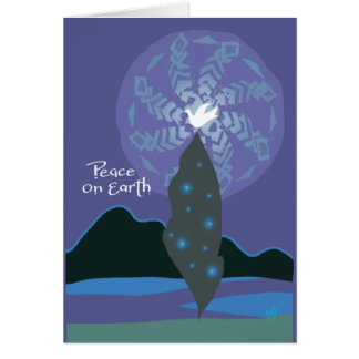 Tarjeta de felicitación de Dove Peace para navidad