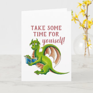 Tarjeta de felicitación de dragón humorística