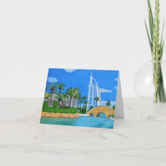 tarjeta de felicitación de Dubái, Emiratos Árabes  (Anverso)