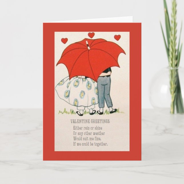 Tarjeta de felicitación de El día de San Valentín  (Anverso)