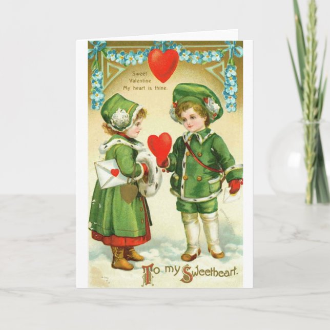 Tarjeta de felicitación de El día de San Valentín  (Anverso)