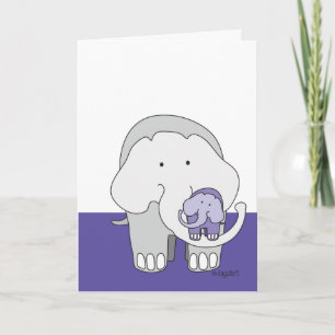 Tarjeta de felicitación de elefante