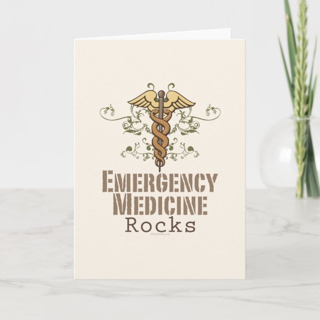 Tarjeta de felicitación de emergencia de medicamen (Anverso)