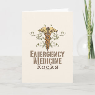 Tarjeta de felicitación de emergencia de medicamen