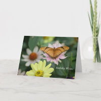 Tarjeta de felicitación de encargo de la mariposa