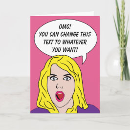 Tarjeta de felicitación de encargo de la MUJER