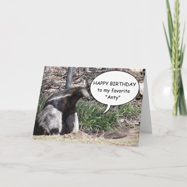 Tarjeta de felicitación de encargo del Anteater (Anverso)