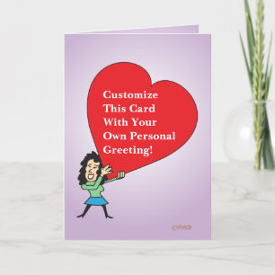 Tarjeta de felicitación de encargo del corazón