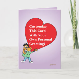 Tarjeta de felicitación de encargo del corazón