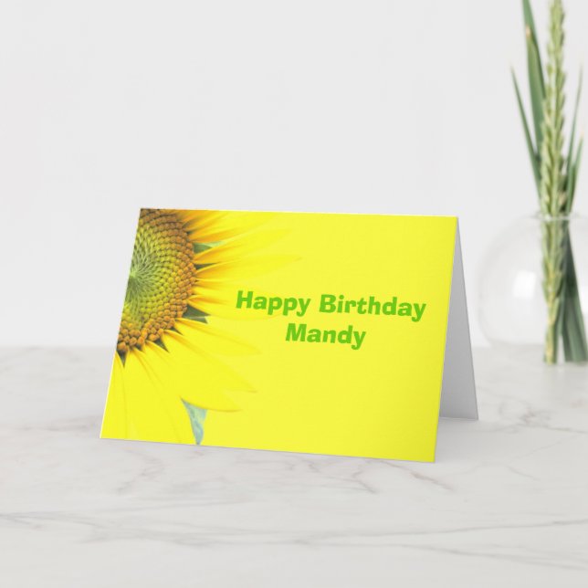 Tarjeta de felicitación de encargo del cumpleaños (Anverso)