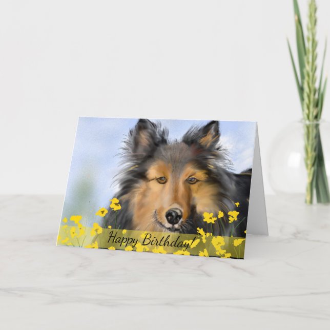 Tarjeta de felicitación de encargo del cumpleaños (Anverso)