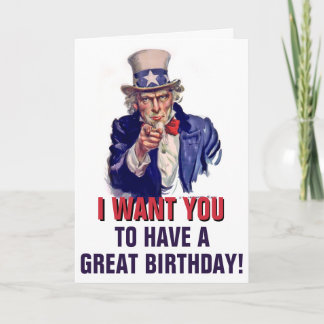 Tarjeta de felicitación de encargo del cumpleaños