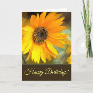 Tarjeta de felicitación de encargo del girasol