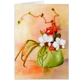 Tarjeta de felicitación de encargo floral de