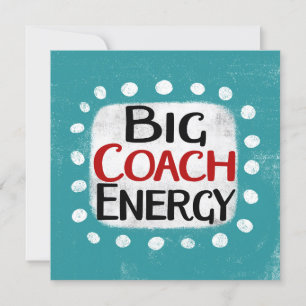 Tarjeta de felicitación de energía para entrenador