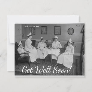 Tarjeta de Felicitación de Enfermeras Vintage para