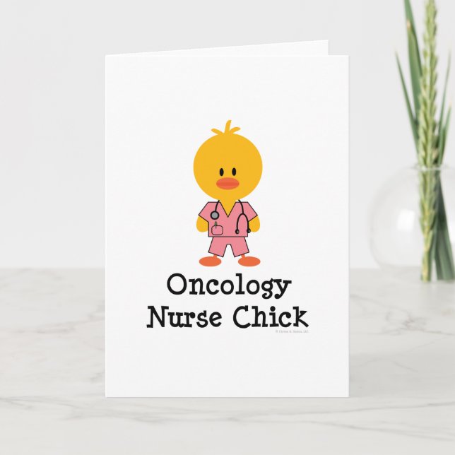 Tarjeta de felicitación de enfermería de oncología (Anverso)