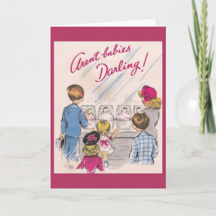 Tarjeta de felicitación de enfermería de Recién na