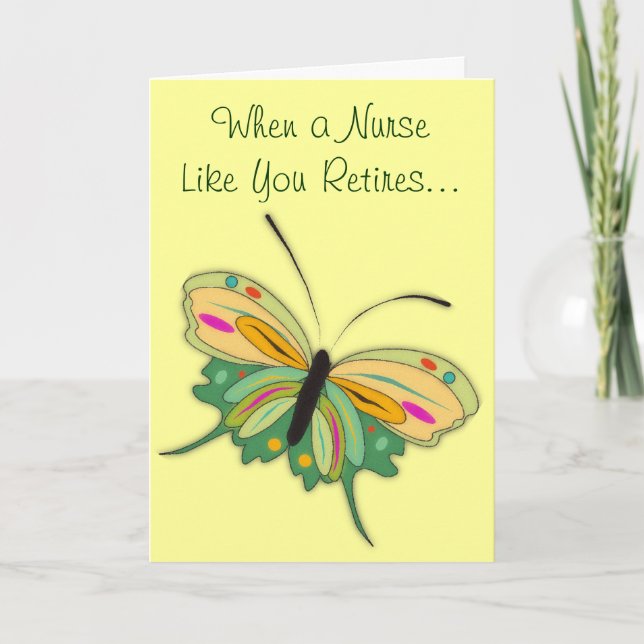 Tarjeta de felicitación de enfermería jubilada (Anverso)