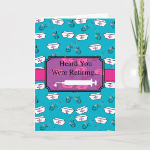 Tarjeta de felicitación de enfermería jubilada #15