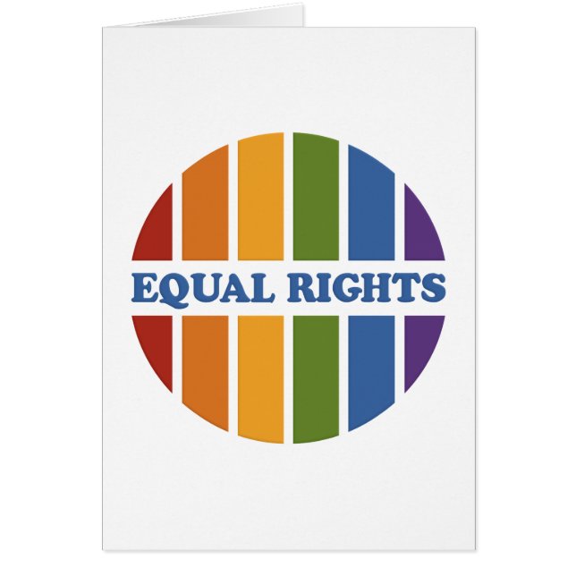 Tarjeta de felicitación de Equal Rights (Frente)