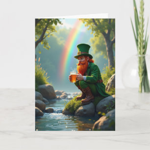 Tarjeta de Felicitación de Escena del Duende Afort