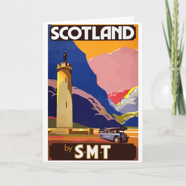 Tarjeta de felicitación de Escocia del viaje del (Anverso)