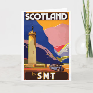 Tarjeta de felicitación de Escocia del viaje del