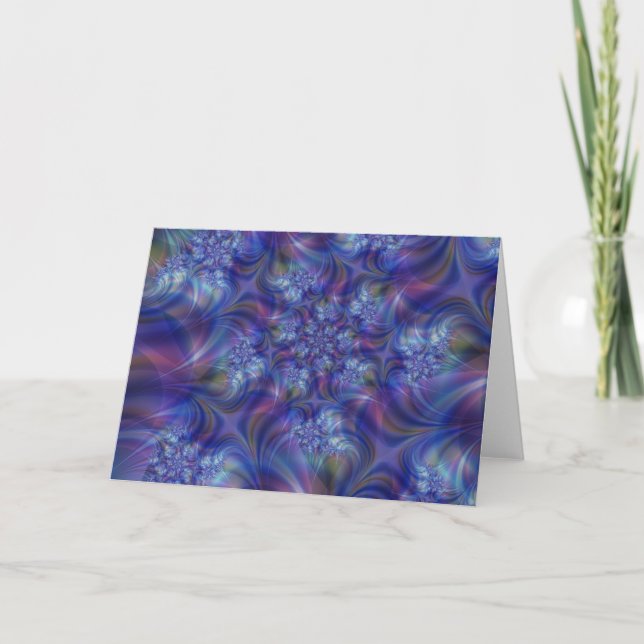 Tarjeta de felicitación de esencia fractal (Anverso)