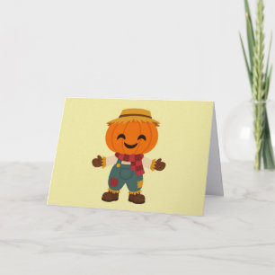 Tarjeta de felicitación de espantapájaros de calab