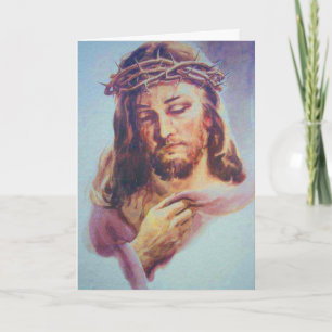 tarjeta de felicitación de espina de Jesús