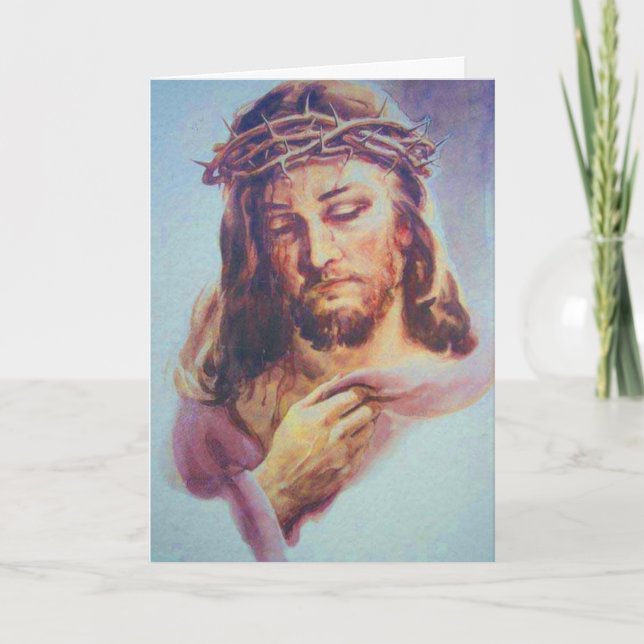 tarjeta de felicitación de espina de Jesús (Anverso)