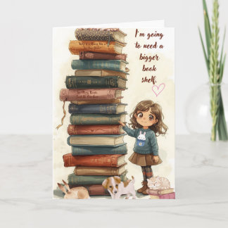 Tarjeta de felicitación de estantería más grande