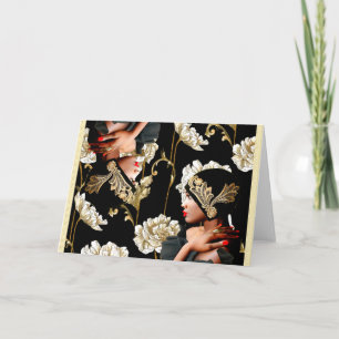 Tarjeta de felicitación de estilo Art Déco Harlem 