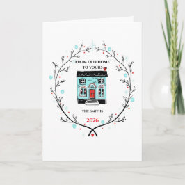 Tarjeta de felicitación de estilo boutique para fi