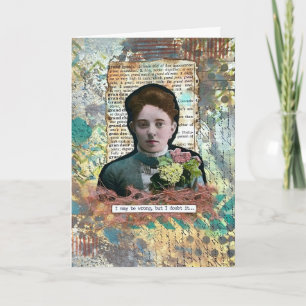 Tarjeta de felicitación de estilo vintage de medio