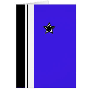 Tarjeta de felicitación de estrella moderna blanco