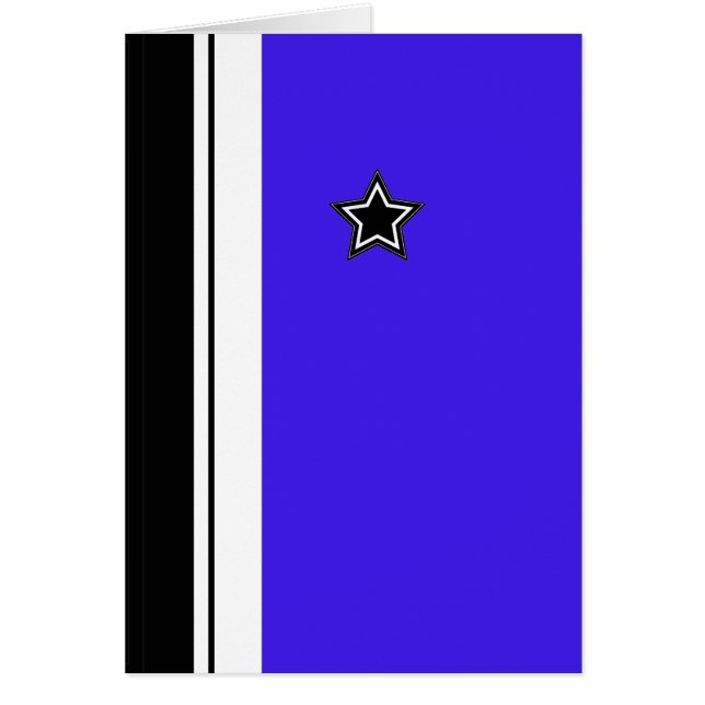 Tarjeta de felicitación de estrella moderna blanco (Frente)