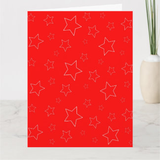 Tarjeta de felicitación de estrellas rojas doblada