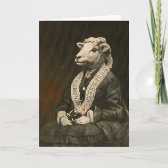 Tarjeta de felicitación de Ewe Lady Gretings de Vi (Anverso)