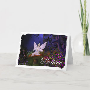 Tarjeta de Felicitación de Fantasía de Hada Rosa B