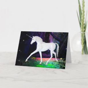 Tarjeta de Felicitación de Fantasía de Unicornio