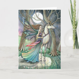 Tarjeta de felicitación de fantasía de Unicornio d